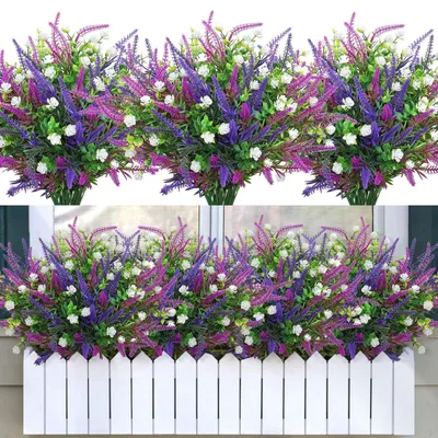 Productafbeelding van Solidchoice - Set van 12 Weerbestendige Kunstplanten voor Buiten