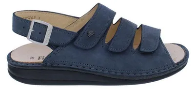 Produktbild von Finn Comfort Sandale Sylt 2509-832046, Nubukleder, Blau, Fußbett zum Wechseln 44