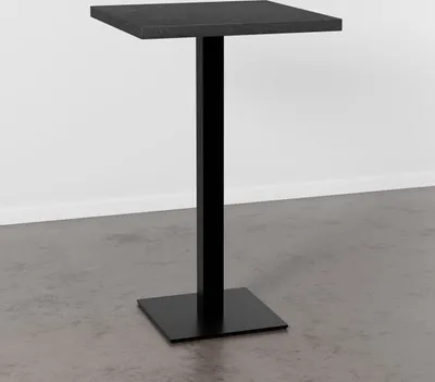 Produktbild von Gastro Stehtisch 50x50 cm | Marmor Dunkel | Gusseisengestell