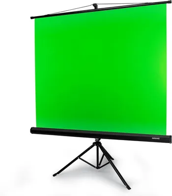 Produktbild von Duronic TPS13 GN Green Screen | 130 x 150 cm Chroma-Key-Panel | Faltenfreie Leinwand für Streaming, Videokonferenz und Fotostudio | Grüner Greenscreen ideal für Schreibtisch Hintergrund bei Streamer