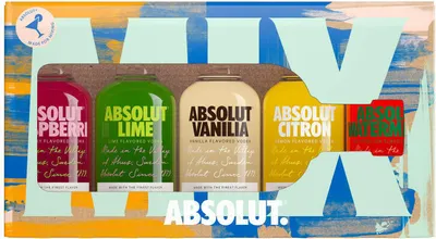 Image de Absolut Vodka FLAVORED FIVE Miniature Set 38,8% Vol. 5x0,05l