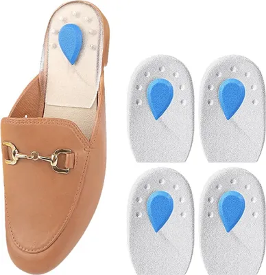 Immagine prodotto di INF Cuscinetti in gel per tallone con nucleo blu removibile - 2 paia L