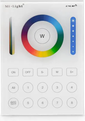 Produktbild von 8 Zonen Wandsteuerung RGB-CCT Aufputzmontage mit Funk