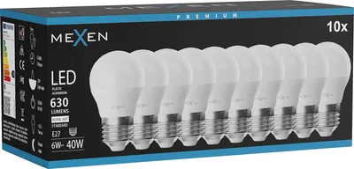 Zdjęcie produktu dla Mexen Nova 10x żarówka LED E27, G45, 6W, Neutralna - 4000K, 630 lm - L101-E27-0640-01x10