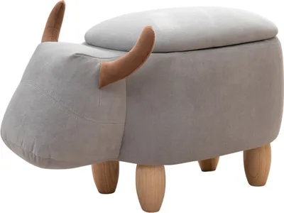 Produktbild von SVITA Tierhocker Stauraum Kinderhocker Sitzhocker Kinderzimmer Sitzbox Stier