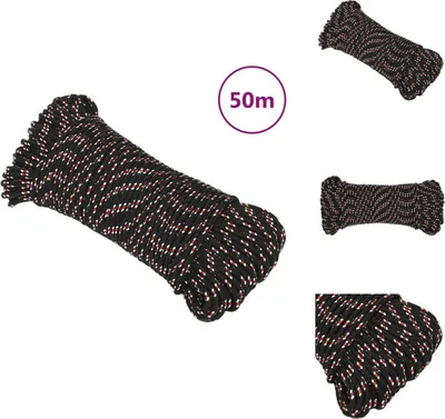 Produktbild von vidaXL Bootsseil Schwarz 3 mm 50 m Polypropylen -  Seile
