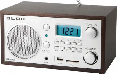 Produktbild von BLOW Bluetooth Radio AM/FM USB SD AUX, braun, Modell RA2, Originalqualität