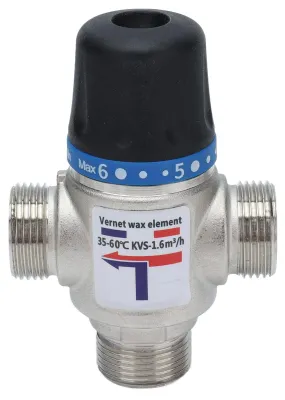 Productafbeelding van Thermostatische mengkraan - 3-weg mengkraan - Automatische uitschakeling - Hoge doorstroming - Temperatuurregeling - Brandwondbescherming - Thermostatische kraan