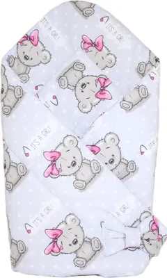 Produktbild von Babyhörnchen, Babynest, Schlafsack Steckkissen Pucktuch Einschlagdecke - D24 - Girl Bärchen