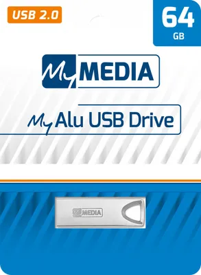 Produktbild von MyMedia USB 2.0 Stick 64GB, My Alu, silber
