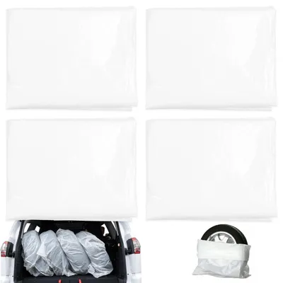 Immagine prodotto di Set di 4 sacchi per alimenti, adatti per alimenti, fino a 22 pollici, in LDPE resistente, ideali per il trasporto e lo stoccaggio