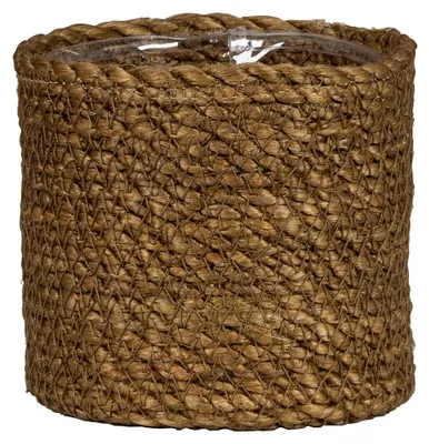 Produktbild von Korbgefäß aus Seegras, Farbe: Braun, 22 cm Durchmesser, 19,5 cm hoch, 7,5 l Volumen