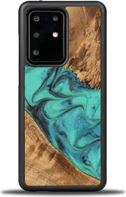 Produktbild von Holzhülle Bewood Unique - Turquoise für Galaxy S20 Ultra
