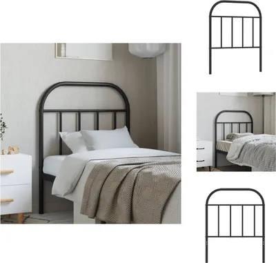 Immagine prodotto di vidaXL Testiera in metallo nero 75 cm - Testate testa e piedi