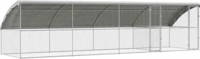 Immagine prodotto di vidaXL Gabbia per polli, 4 pezzi, argento, 800 x 200 x 200 cm, acciaio zincato