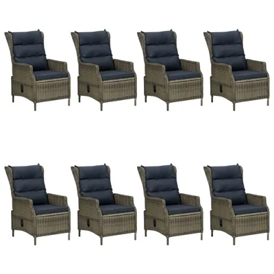 Image de vidaXL Ensemble de jardin 9 pièces brun