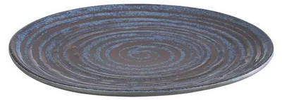 Produktbild von APS 85027 Teller LOOPS, Ø 22 cm, Höhe 2 cm, Melamin, dunkelblau/dunkelgrau