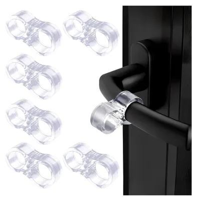 Produktbild von Türstopper Klinke 6 Stück Transparente Türgriffpuffer Schutzstopper für Wände und Möbel (Stil 2)