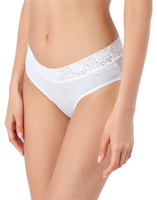 Image de Bellivalini - Sous-vêtements pour femmes - Culotte en coton avec dentelle BLV50-191 (gris, taille S)