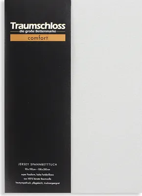Produktbild von Traumschloss Comfort Jersey Spannbettlaken 90-100 x 200 cm silber (hell) 100% Baumwolle