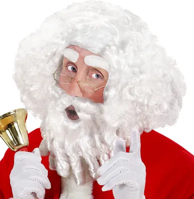 Produktbild von Weihnachtsmann Perücke mit Bart & Augenbrauen