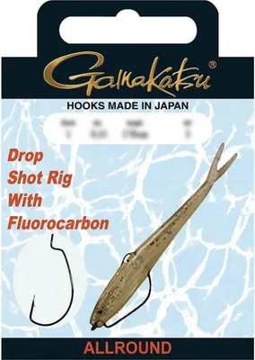 Immagine prodotto di Gamakatsu BKD-Drop Shot Rig Worm-EWG 170cm 0,35mm 1/0 NS Nero