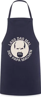 Produktbild von Spreadshirt Stromberg Lass Das Mal Den Papa Machen Kochschürze, One size, Navy