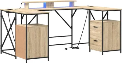 Obrázek produktu pro vidaXL Psací stůl Sonoma dub 182 x 101 x 87,5 cm Materiál na bázi dřeva
