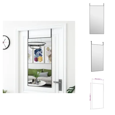 Immagine prodotto di vidaXL Specchio per porte nero 50x100 cm in vetro e alluminio - Specchio