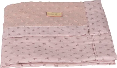 Produktbild von roba organic Decke 'Lil Planet' rosa/mauve, Terry Dots, Baumwolle, GOTS , 80x80 cm