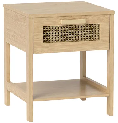 Produktbild von Nachttisch, Nachtschrank, Beistelltisch mit Schublade, MDF 40 x 40 x 48,4 cm