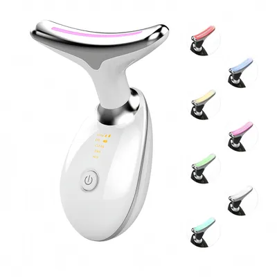 Produktbild von EMS Gesichtsmassagegerät mit 7 Farblichtmodi,45℃ Anti-Falten Wirkung,Hautstraffung & Lifting,Gesichtsmassage gegen Falten für straffe und schöne Haut