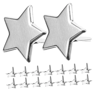 Produktbild von 100 Stück Kleine Sternbrads aus Eisen in Silber für Bastelarbeiten und Scrapbooking