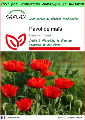 Image de SAFLAX Garden to go - Pavot de maïs - 27000 graines - Papaver