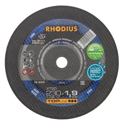 Produktbild von Rhodius Trennscheibe XT 20 230x1,9x22,23mm Stahl Topline - 206266