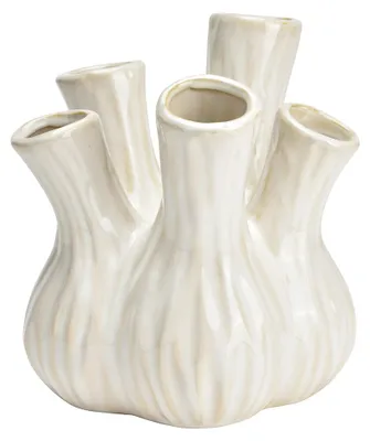 Productafbeelding van Vaas van wit keramiek (B/H/D) 20x21x20cm