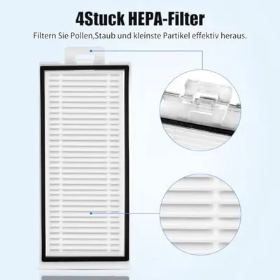 Produktbild von PromoHome® 4x HEPA-Filter kompatibel mit Roborock Q7 Max, Q7 Max+, Q7, Q7+, Q8 Max, Q8 Max+, Q5 Pro, Q5 Pro+, T8