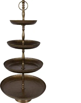 Obrázok produktu pre Clayre & Eef Etagere Ø 37x79 cm Zlatý hliník