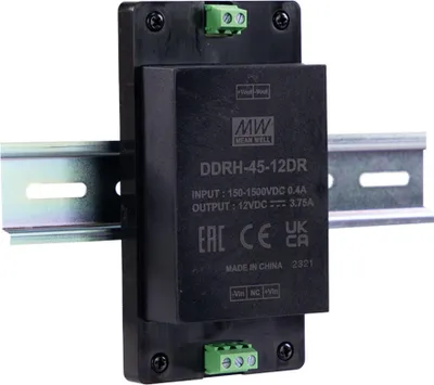 Produktbild von MEANWELL DDRH-45-48DR DC-DC-Wandler geregelt 48V 0,938A Hutschiene 4.000V