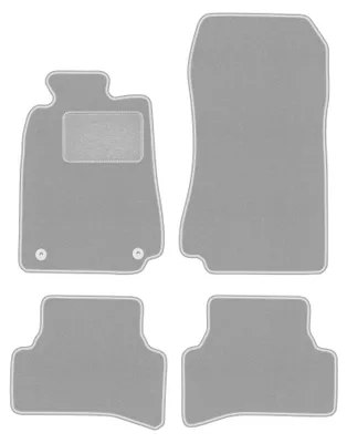Obrázok produktu pre Velúrové autokoberce pre: Mercedes CLK W208 1997-2003 (kupé) – sada 4 ks, sivé, na mieru – Wielganizator OSLO