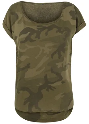 Produktbild von Build Your Brand - T-Shirt für Damen LT1177 (S) (Olive Tarnung)