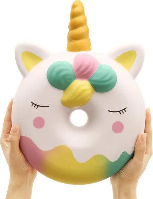Productafbeelding van Squeeze speelgoed eenhoorn donut langzaam stijgende - Squishy Anti Stress Geurige Kawaii Angst Relief Jumbo
