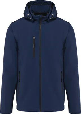 Produktbild von Kariban 3-lagige Uni-Softshell-Jacke mit Kapuze und abnehmbaren Ärmeln