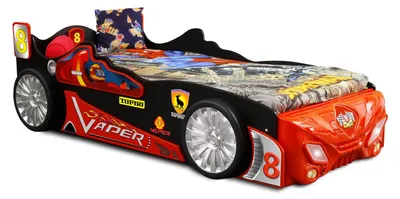 Immagine prodotto di Edles Designer Kinderbett Rennwagen Schlaf Betten Kinder Möbel Bett + Matratze