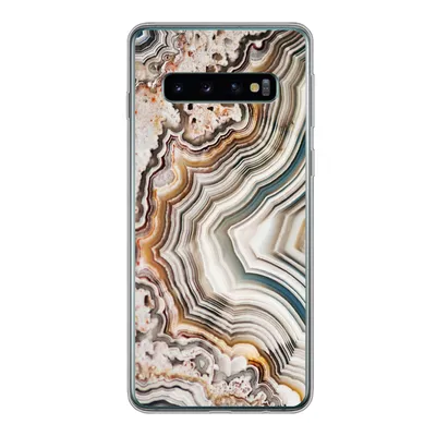 Produktbild von MuchoWow® Handyhülle Schutzhülle Hülle für Samsung Galaxy S10 Naturstein - Nahaufnahme - Muster Silikon Softcase Handy Hülle - Handytasche