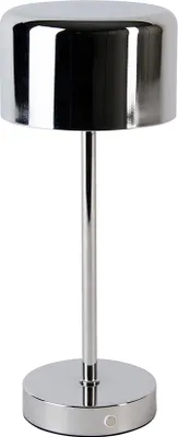 Produktbild von Trio Leuchten - Moderne tafellamp chroom oplaadbaar - Poppie Touch-funktion Dimmer I Dimmbar I Wohnzimmer I Schlafzimmer - Stahl Rund - I (nicht austauschbare) LED