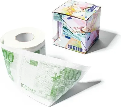 Produktbild von 100 Euro XL Toilettenpapier - Lustiges Accessoire für das Badezimmer