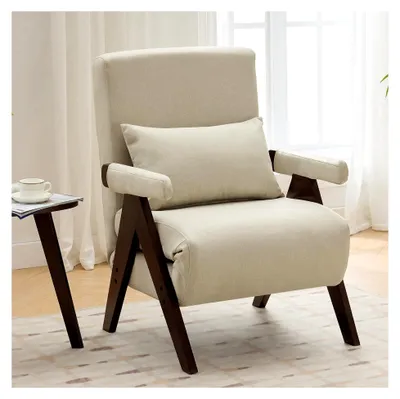 Produktbild von 3-in-1-Umbausessel mit Schlaffunktion und gepolstertem Klappsessel (Beige-1)