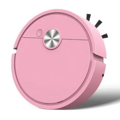 Produktbild von Mini Staubsaugerroboter, pink, leicht & kompakt, 3-in-1 Reinigung, automatische Hinderniserkennung, USB-Aufladung, ideal für Hartböden & Teppiche