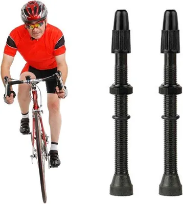 Produktbild von Tubeless Ventilsatz für Fahrradbänder, Set von 2, für Straßen- und Mountainbike-Reifen